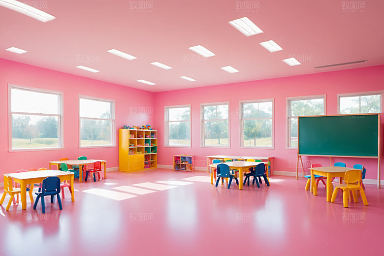 幼儿园教室童趣室内摄影图