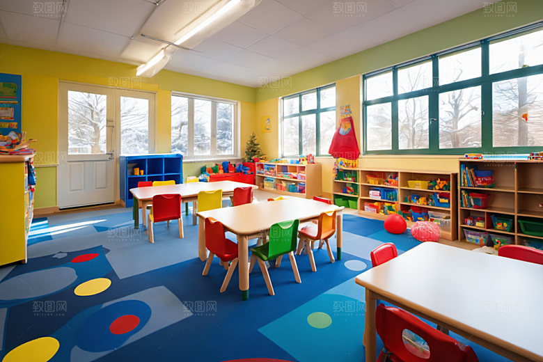 幼儿园教室童趣学校摄影图