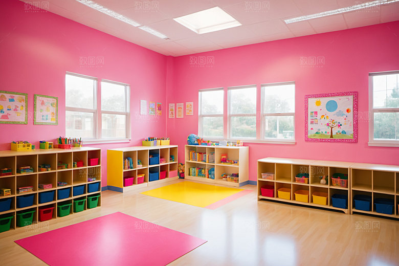 幼儿园教室温馨可爱摄影图