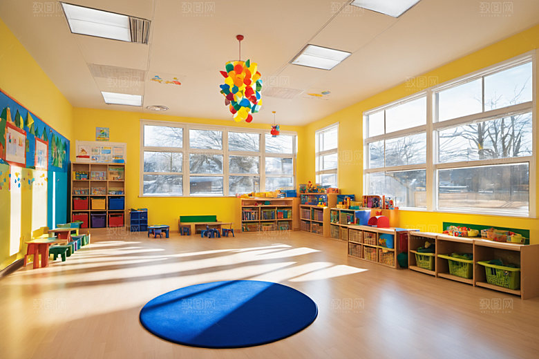 幼儿园教室童趣幼教摄影图