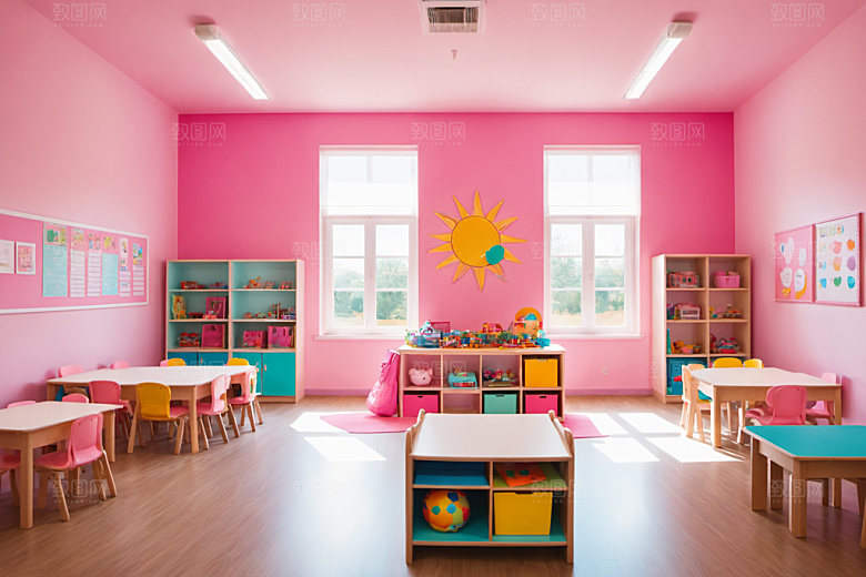 幼儿园教室高清温馨摄影图