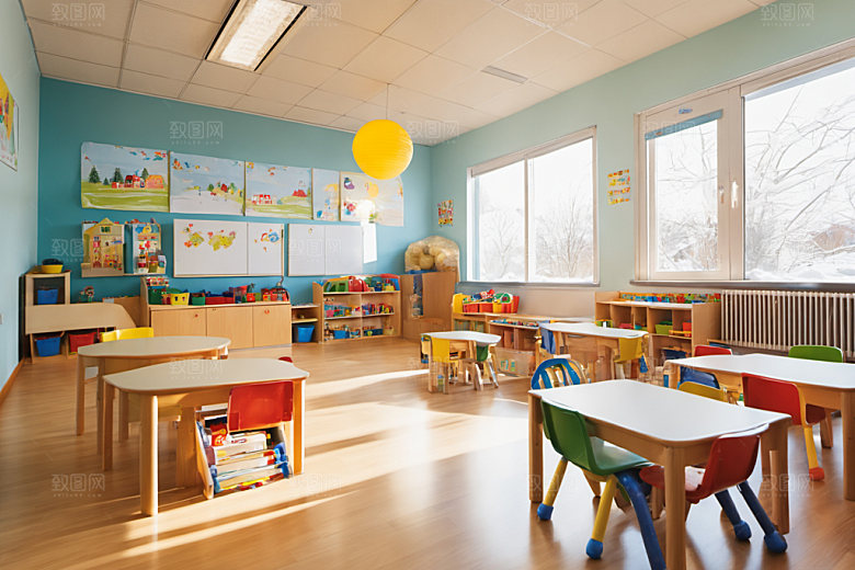 幼儿园教室托儿所可爱摄影图