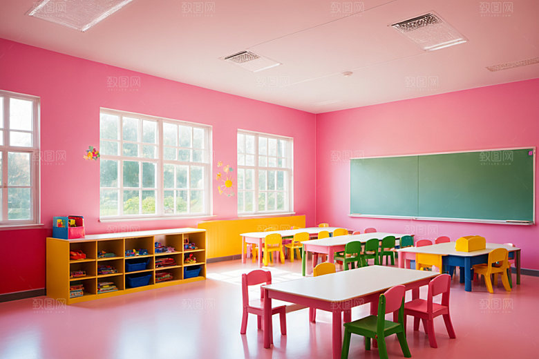 幼儿园教室高清温馨摄影图