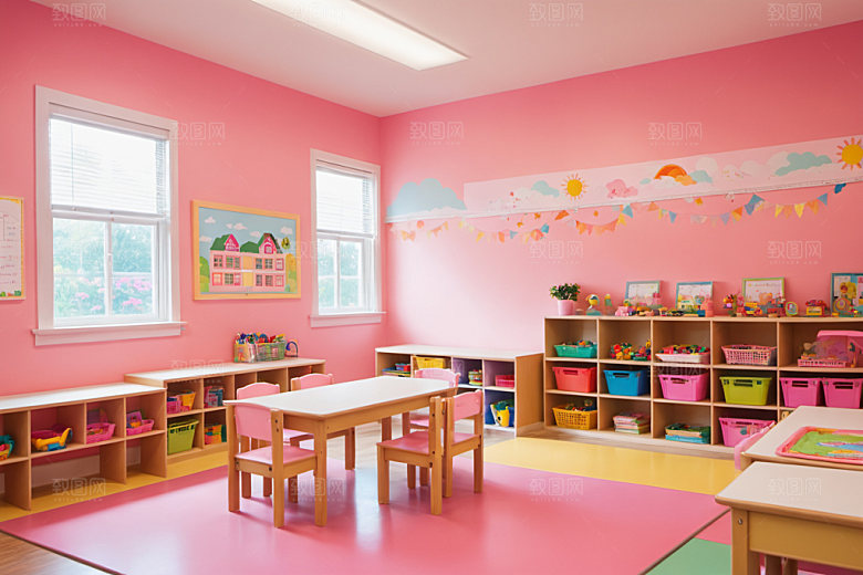 幼儿园教室幸福幼教摄影图