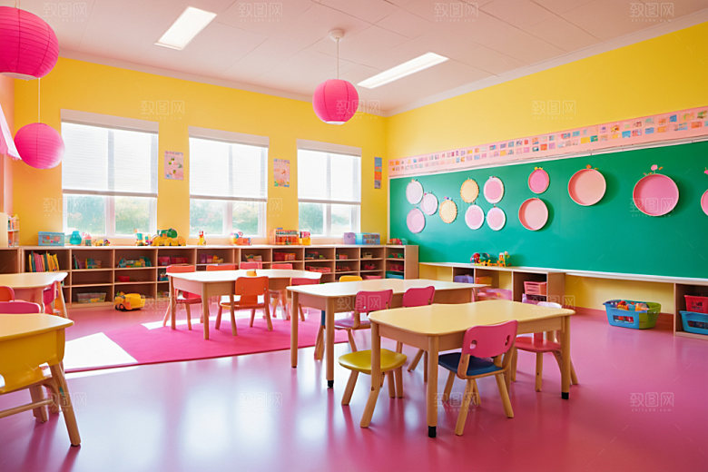 幼儿园教室高清学校摄影图