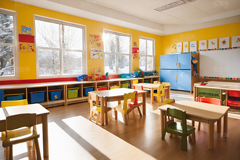 幼儿园教室幸福学校摄影图