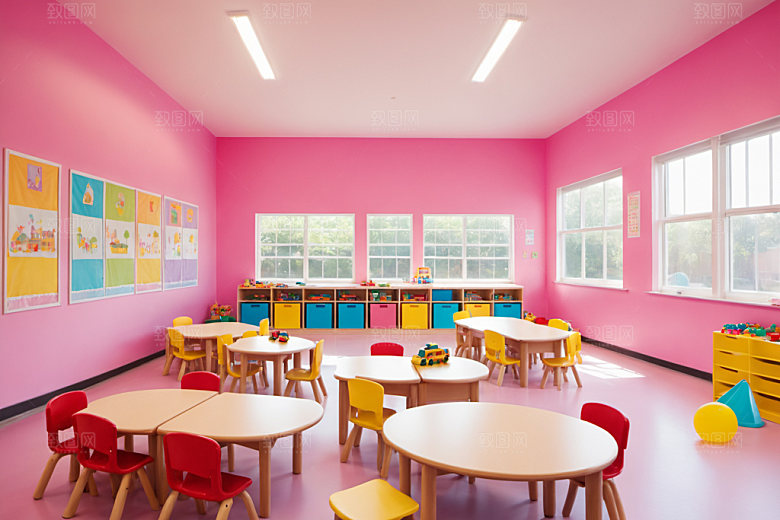 幼儿园教室托儿所学校摄影图