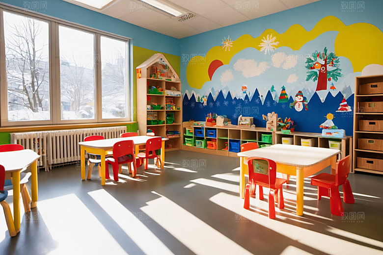 幼儿园教室幸福学校摄影图
