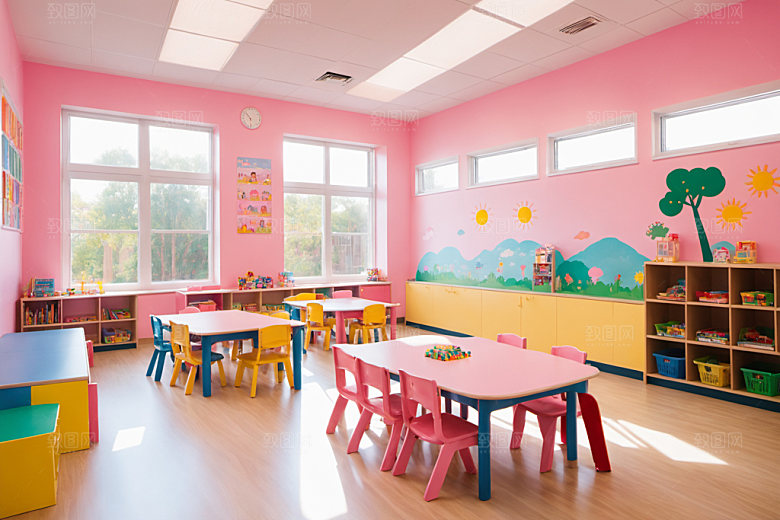 幼儿园教室室内童趣摄影图