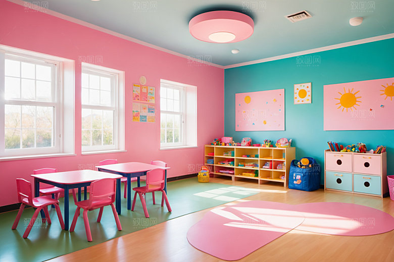 幼儿园教室学校幸福摄影图