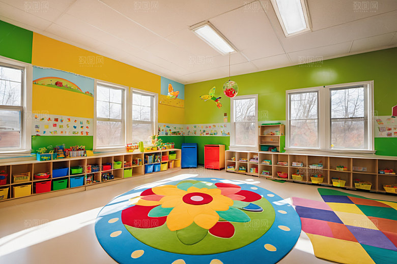 幼儿园教室幸福可爱摄影图
