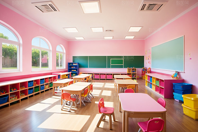 幼儿园教室室内童趣摄影图