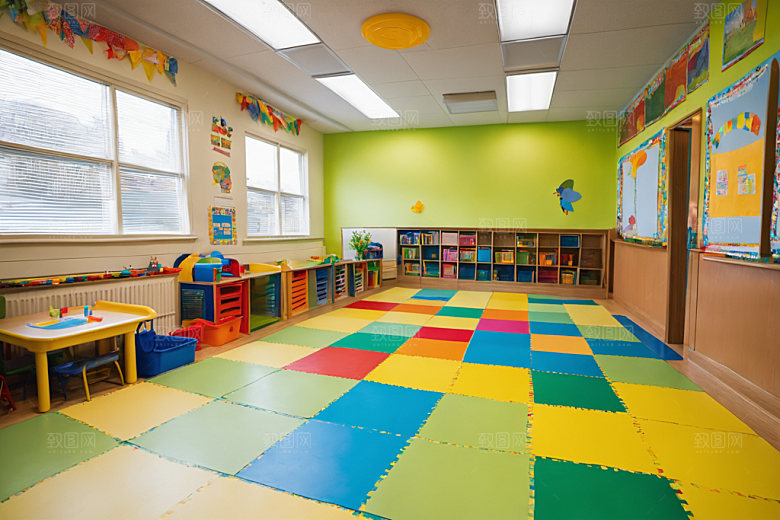 幼儿园教室高清场景摄影图