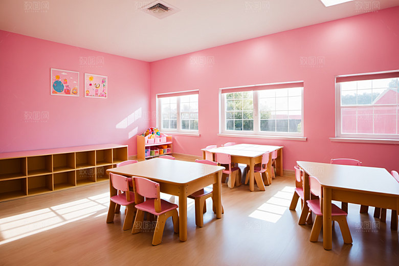 幼儿园教室温馨托儿所摄影图