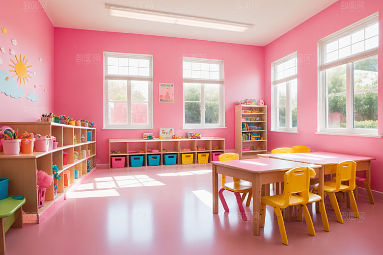 幼儿园教室室内高清摄影图