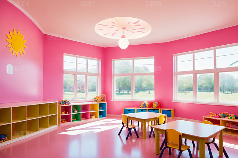 幼儿园教室学校场景摄影图