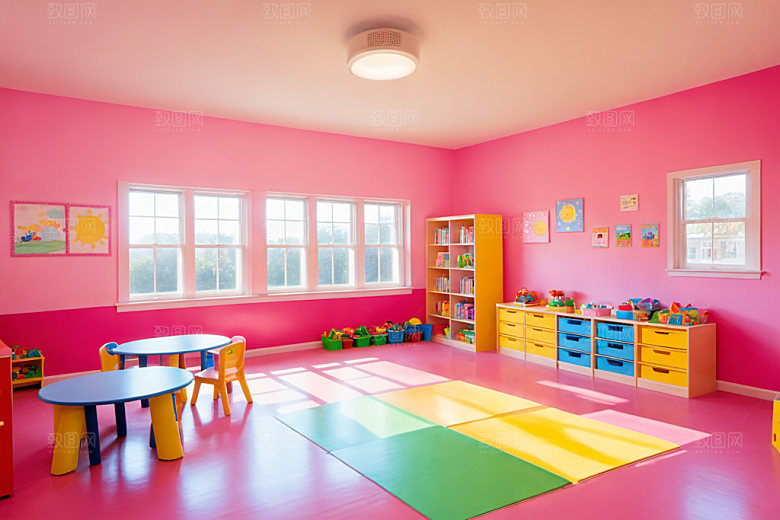 幼儿园教室学校幸福摄影图