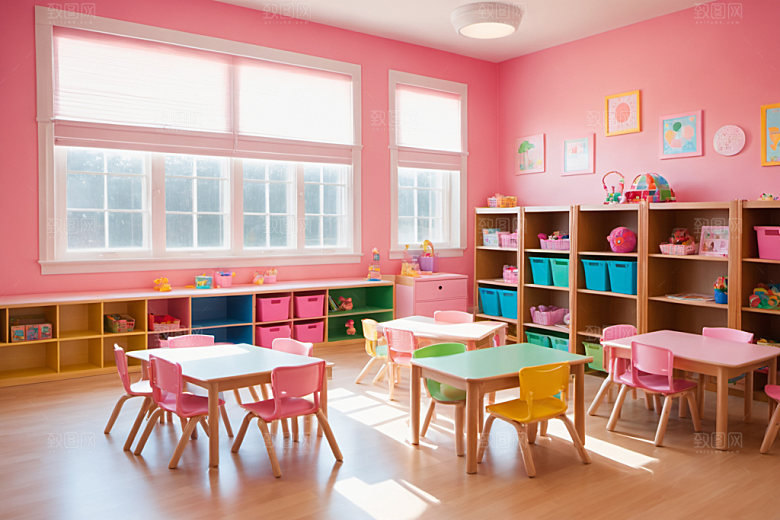 幼儿园教室场景高清摄影图