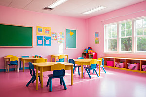 幼儿园教室幼教学校摄影图