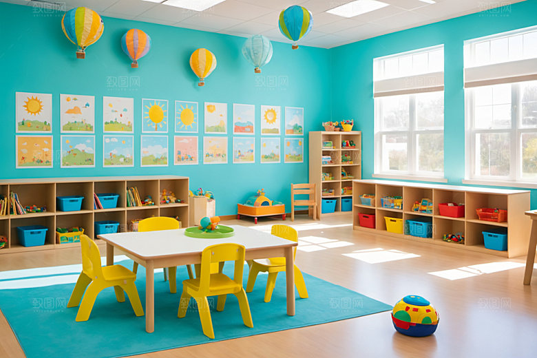 幼儿园教室温馨高清摄影图