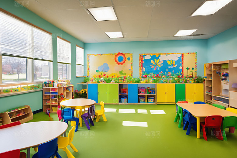 幼儿园教室高清幸福摄影图