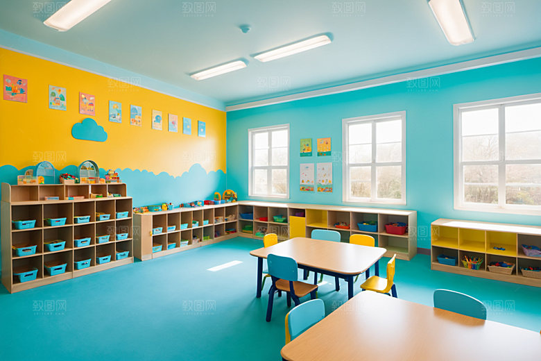 幼儿园教室童趣幼教摄影图