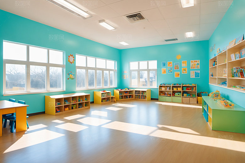 幼儿园教室场景童趣摄影图