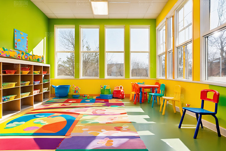 幼儿园教室幸福学校摄影图