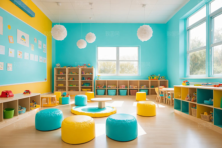 幼儿园教室幼教学校摄影图