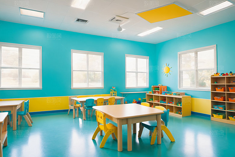 幼儿园教室童趣幸福摄影图