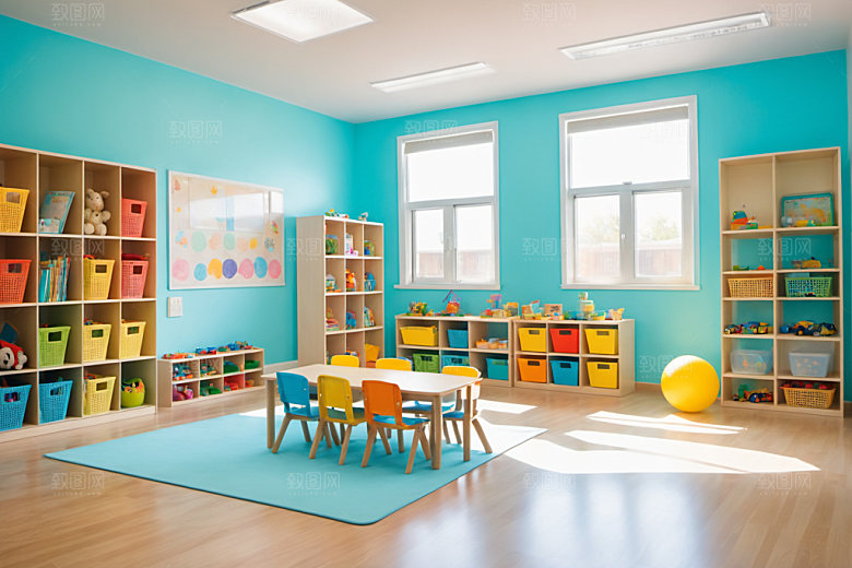 幼儿园教室童趣可爱摄影图