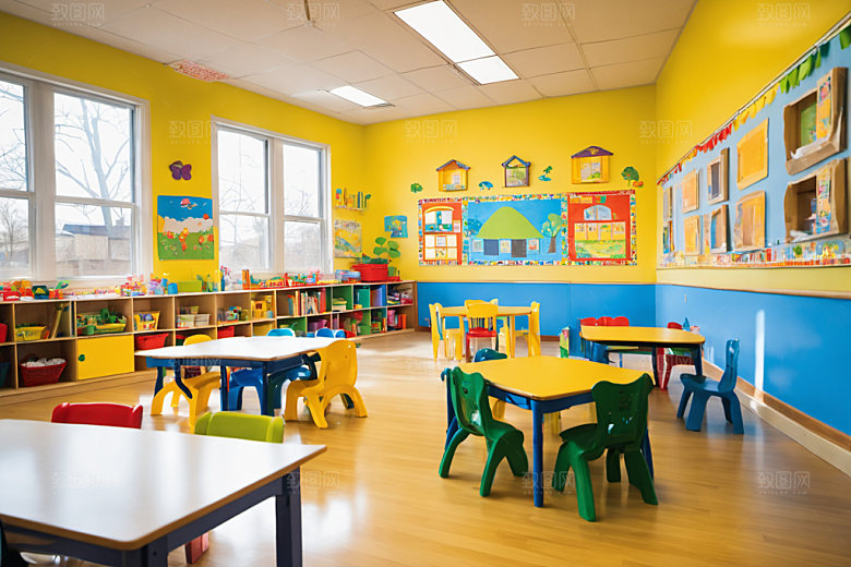 幼儿园教室室内童趣摄影图