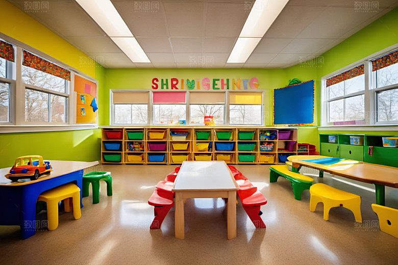 幼儿园教室托儿所高清摄影图