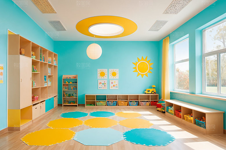 幼儿园教室童趣幸福摄影图