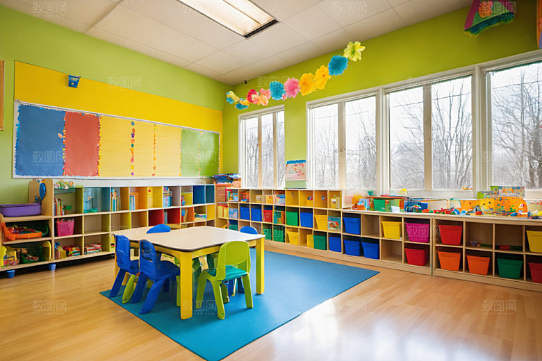 幼儿园教室童趣温馨摄影图