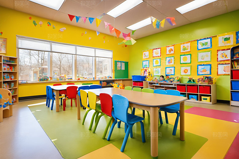幼儿园教室场景童趣摄影图