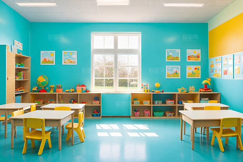 幼儿园教室高清幸福摄影图