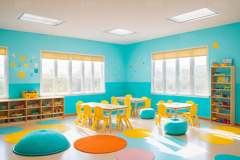 幼儿园教室托儿所可爱摄影图
