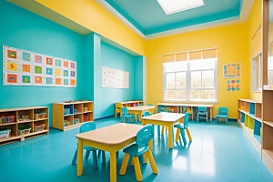 幼儿园教室高清学校摄影图