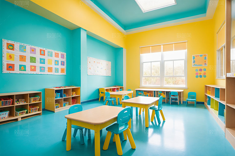 幼儿园教室高清学校摄影图