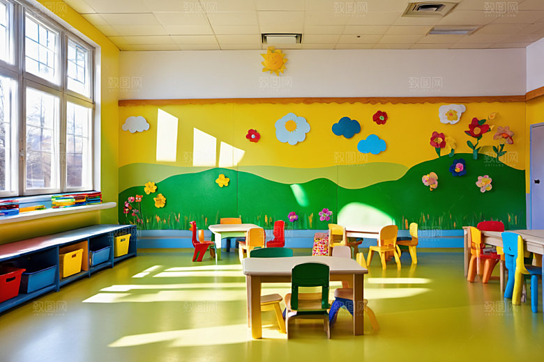 幼儿园教室学校托儿所摄影图