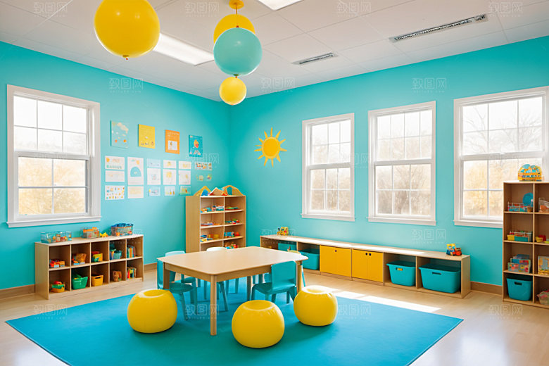 幼儿园教室高清学校摄影图