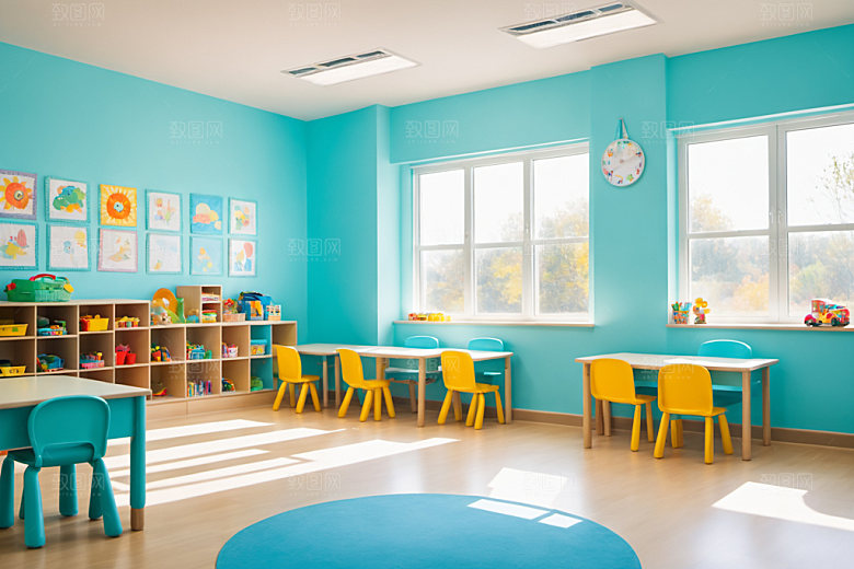 幼儿园教室童趣幸福摄影图
