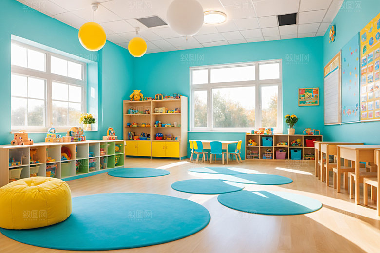 幼儿园教室温馨高清摄影图