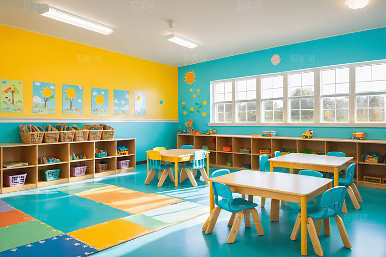 幼儿园教室幼教学校摄影图