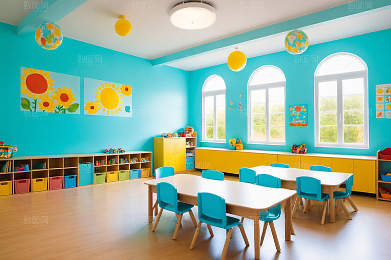 幼儿园教室幼教温馨摄影图
