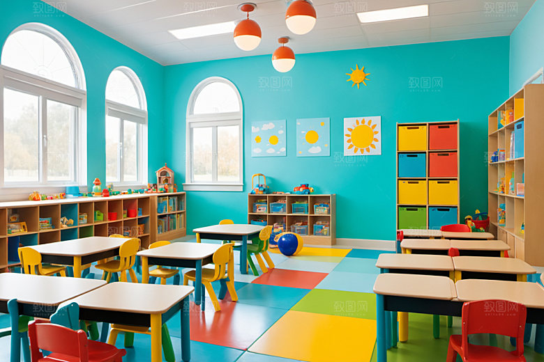 幼儿园教室高清学校摄影图
