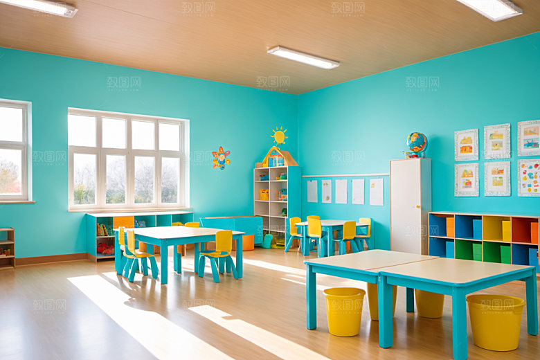 幼儿园教室童趣温馨摄影图