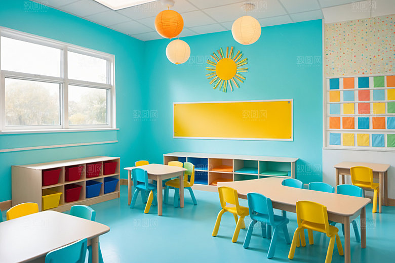 幼儿园教室学校托儿所摄影图