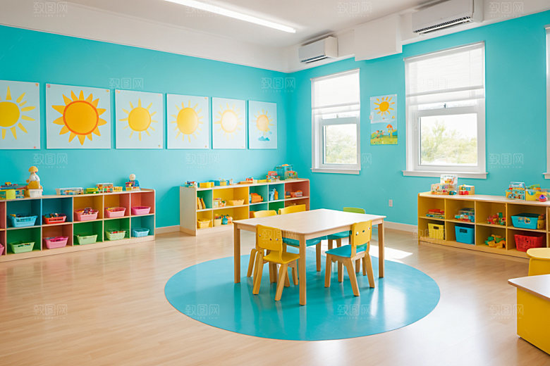 幼儿园教室学校场景摄影图